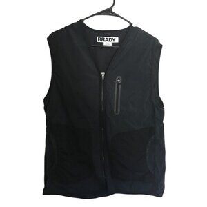 Tom Brady Brand Outdoor Vest Men's Size Medium Ink Black Cotton Blend